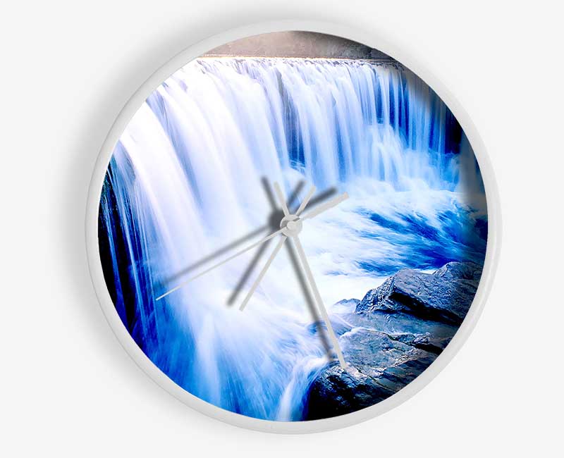 Rainbow Over Waterfall Clock - Wallart-Direct UK