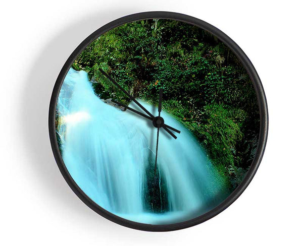 Natural Waterfall Clock - Wallart-Direct UK