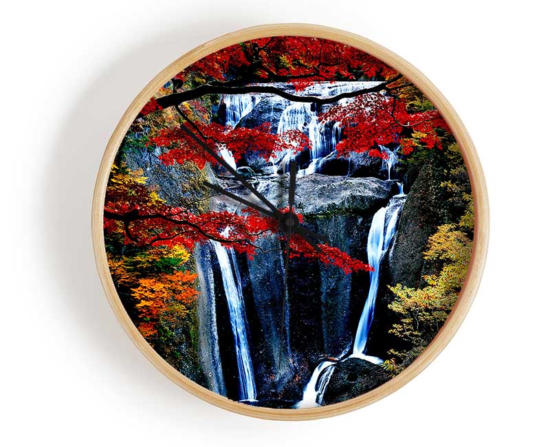 Waterfall Autumn Clock - Wallart-Direct UK