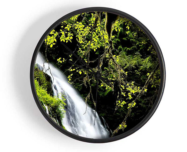 Mountain Waterfall Clock - Wallart-Direct UK