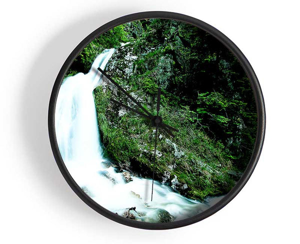 Mountain Waterfall Gush Clock - Wallart-Direct UK