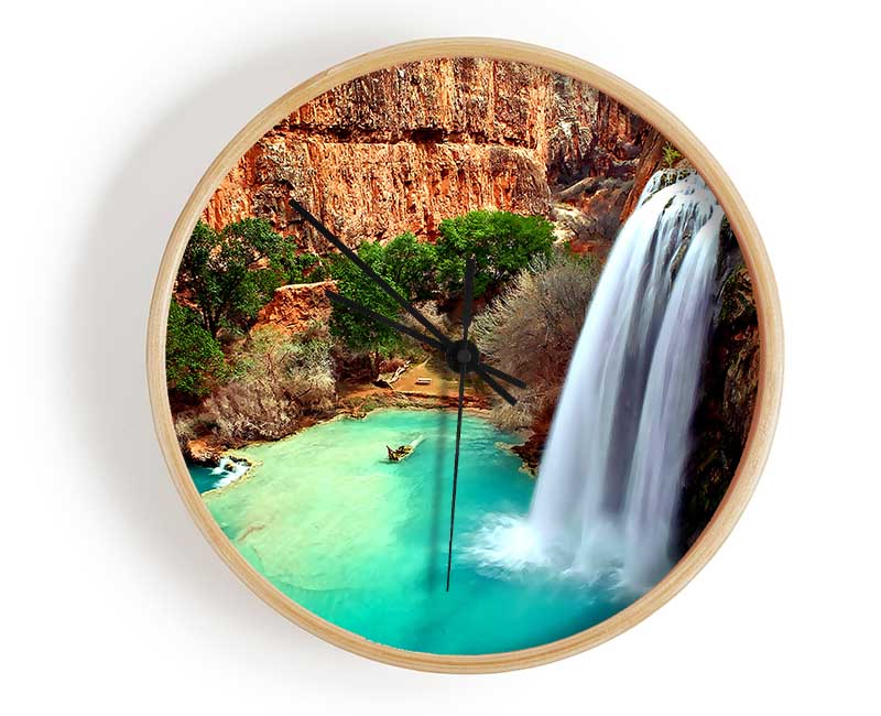 Arizona Waterfalls Clock - Wallart-Direct UK