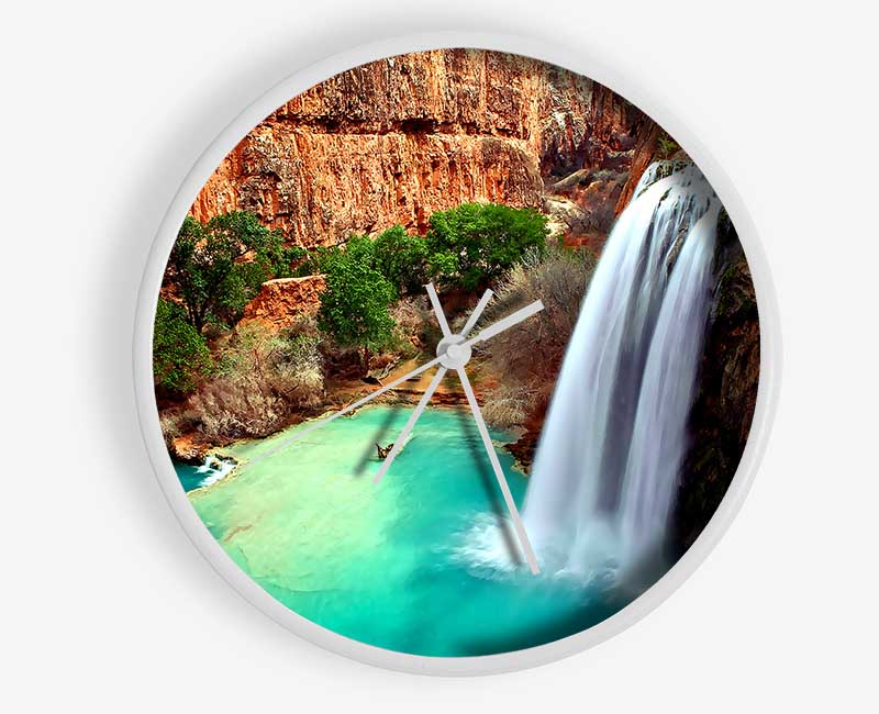 Arizona Waterfalls Clock - Wallart-Direct UK