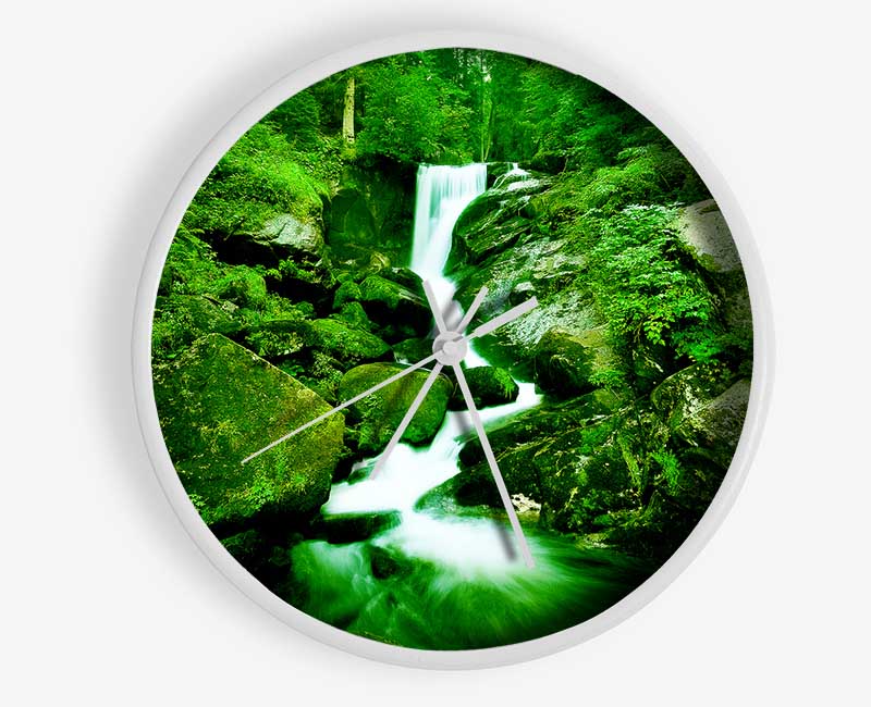 The Rocks In The Forest Stream Clock - Wallart-Direct UK