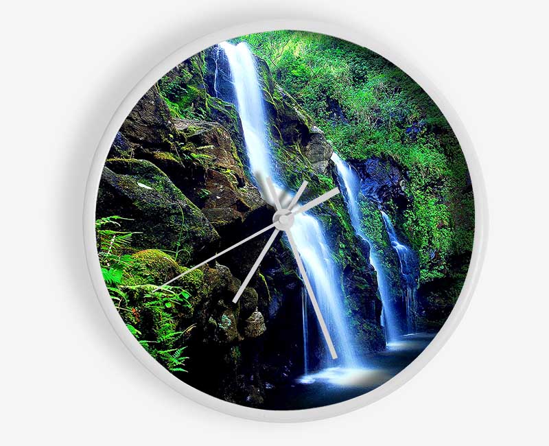 Waterfall Paradise Trio Clock - Wallart-Direct UK