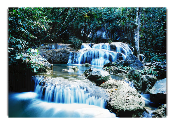 Felsiger Wasserfall, Wald