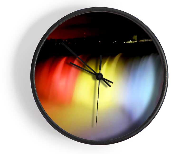 Niagara Falls Night Rainbow Clock - Wallart-Direct UK