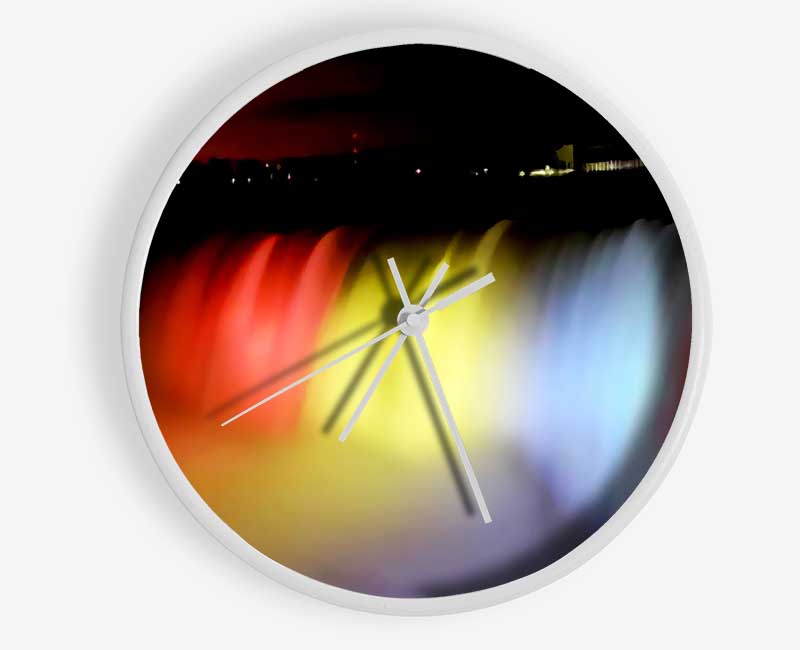 Niagara Falls Night Rainbow Clock - Wallart-Direct UK