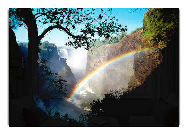 Regenbogen-Wasserfall