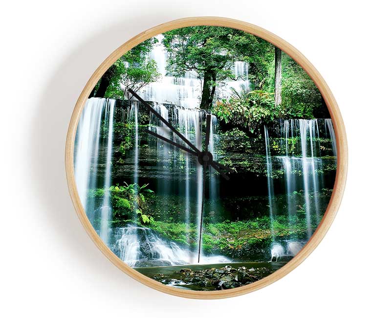 Hidden Forest Waterfall Clock - Wallart-Direct UK