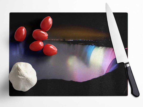 Victoria Falls Light Show Glass Chopping Board