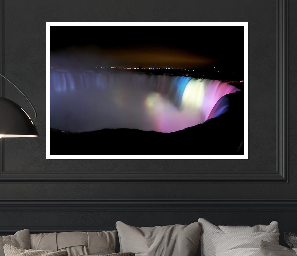 Victoria Falls Light Show Print Poster Wall Art