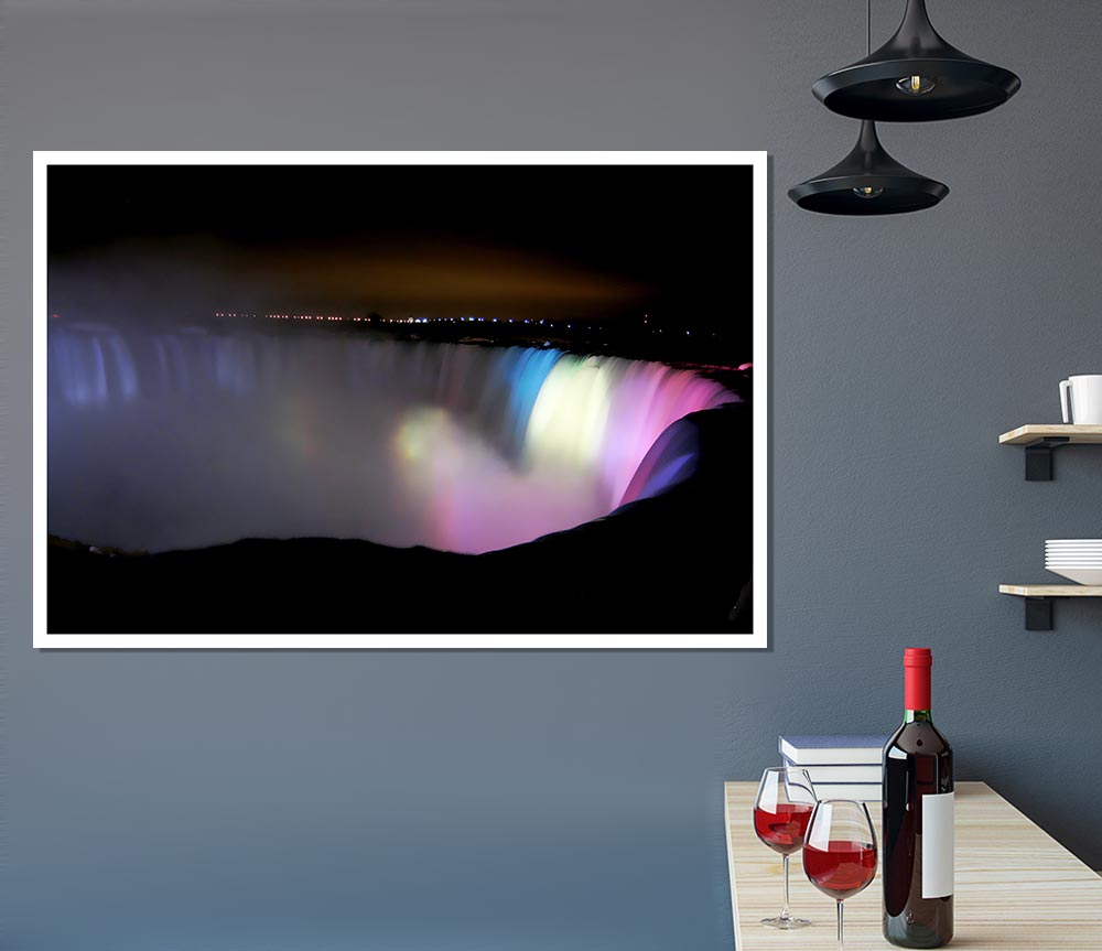 Victoria Falls Light Show Print Poster Wall Art