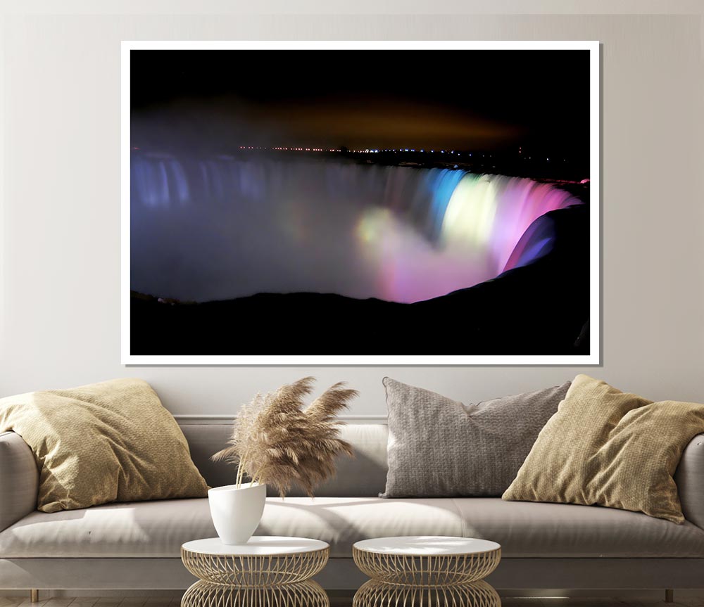 Victoria Falls Light Show Print Poster Wall Art