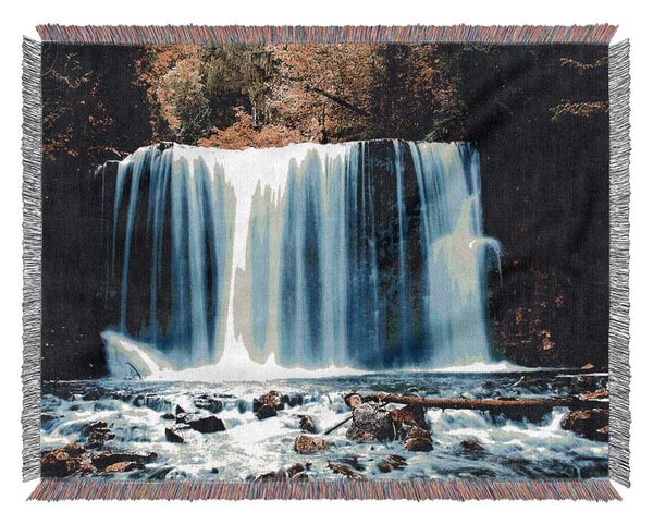 Waterfall Treetops Woven Blanket