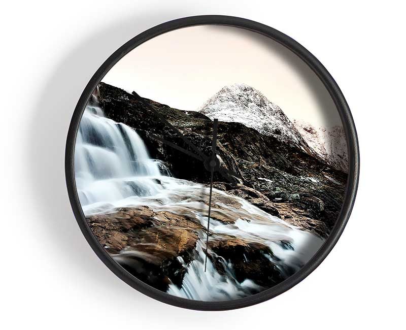 The Waterfall Mountain Clock - Wallart-Direct UK