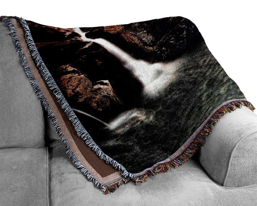 The Cliffs Into The Sea Woven Blanket