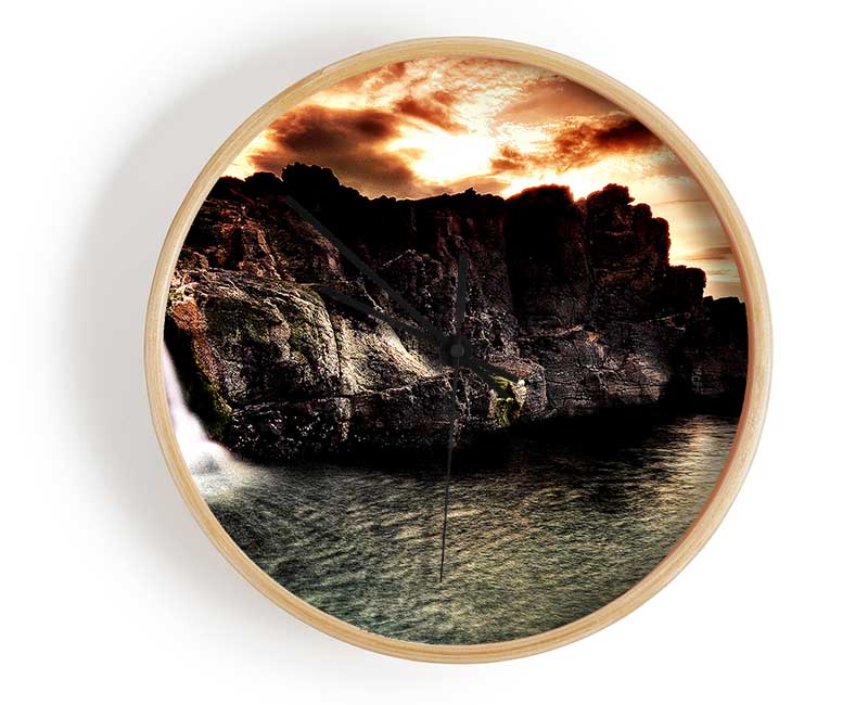 The Cliffs Into The Sea Clock - Wallart-Direct UK