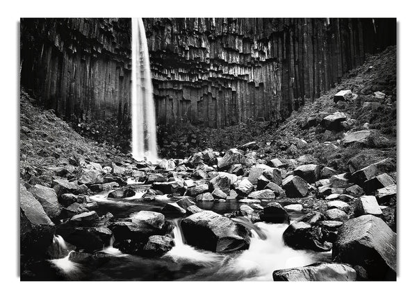 Waterfall Valley Rocks B~w