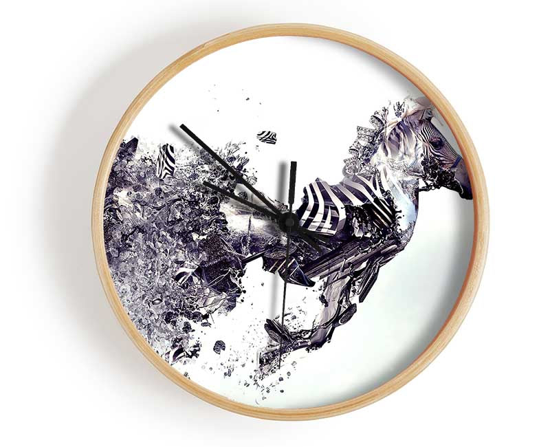 Abstract Zebra Clock - Wallart-Direct UK