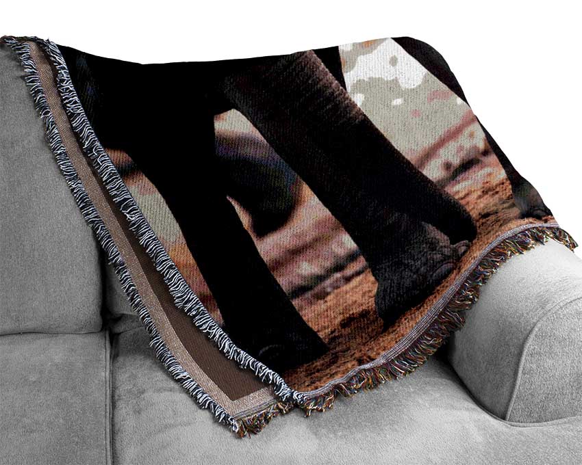 Baby Elephant Love Woven Blanket