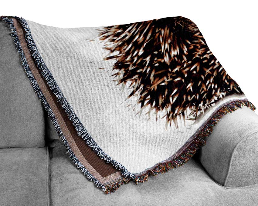 Baby Hedgehog Sleeping Woven Blanket