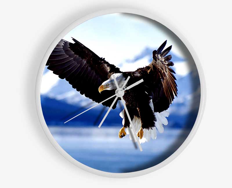 Bald Eagle In Flight Alaska Clock - Wallart-Direct UK