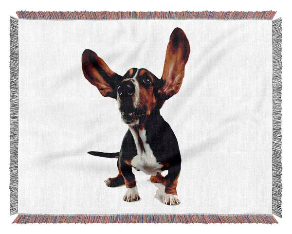 Bassett Hound Ears Woven Blanket