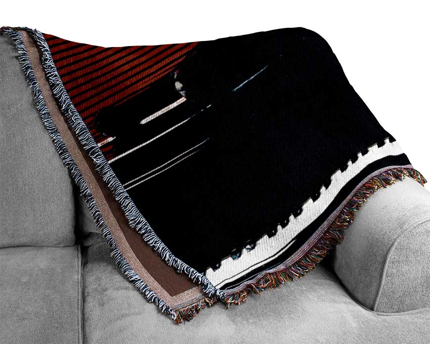 Black Panther Piano Woven Blanket