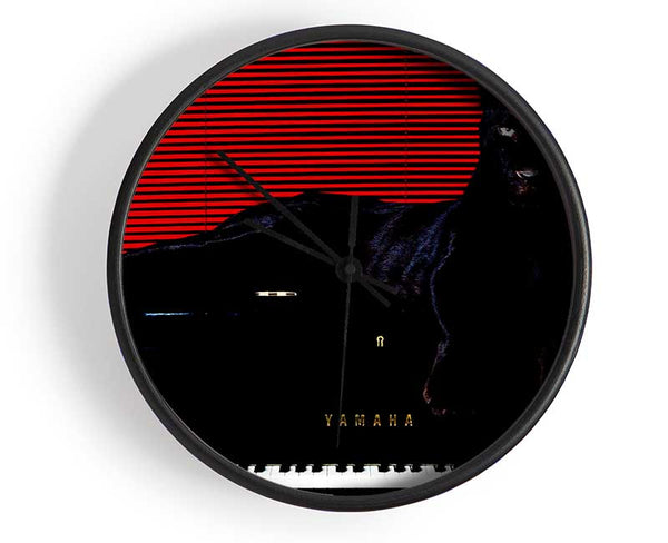 Black Panther Piano Clock - Wallart-Direct UK