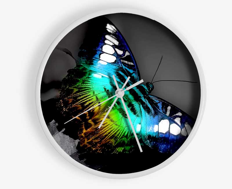 Bright Butterfly Clock - Wallart-Direct UK