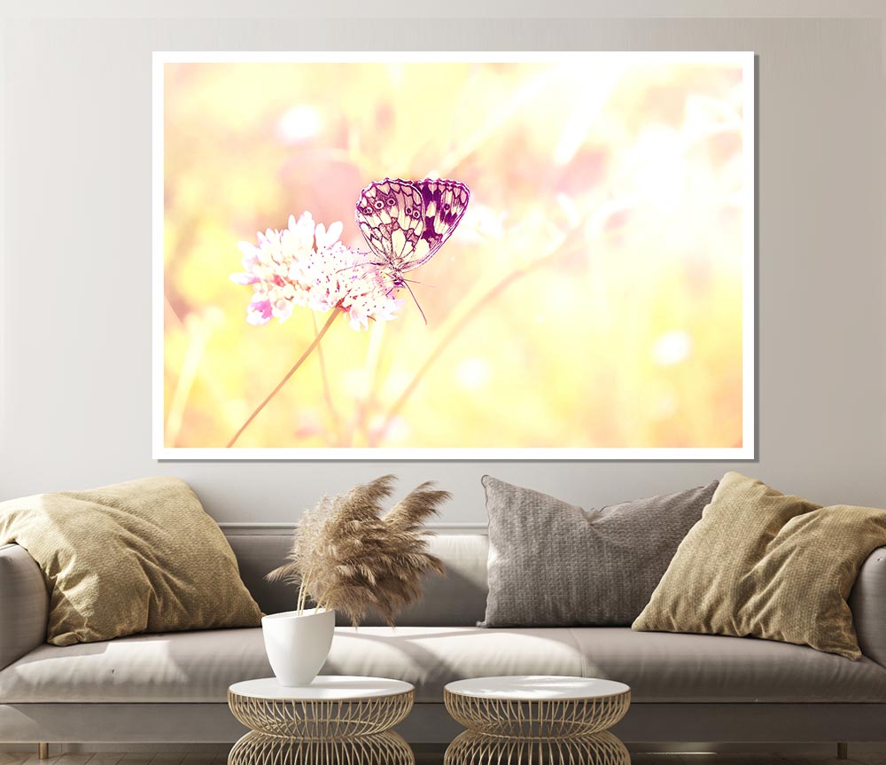 Butterfly Haze Print Poster Wall Art