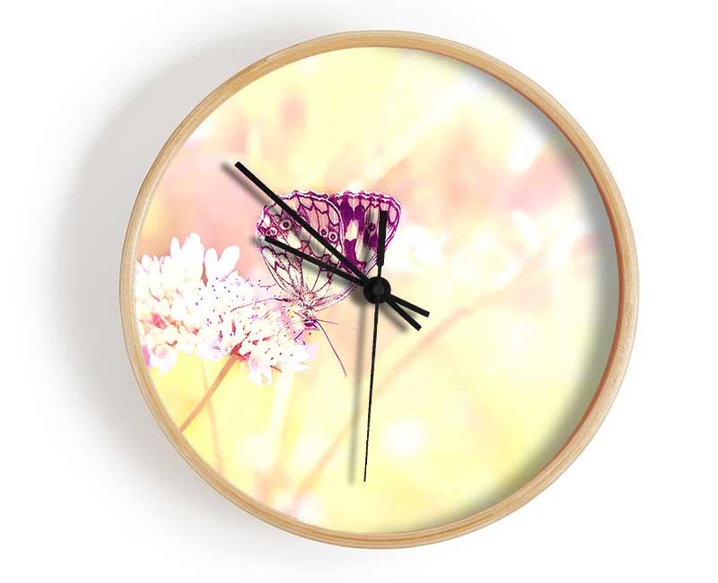 Butterfly Haze Clock - Wallart-Direct UK