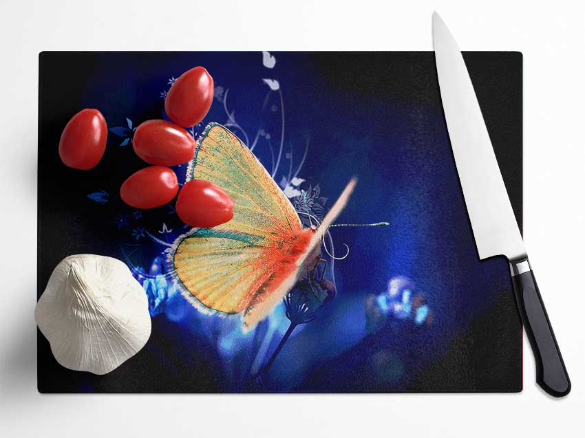 Butterfly Flutter Glass Chopping Board