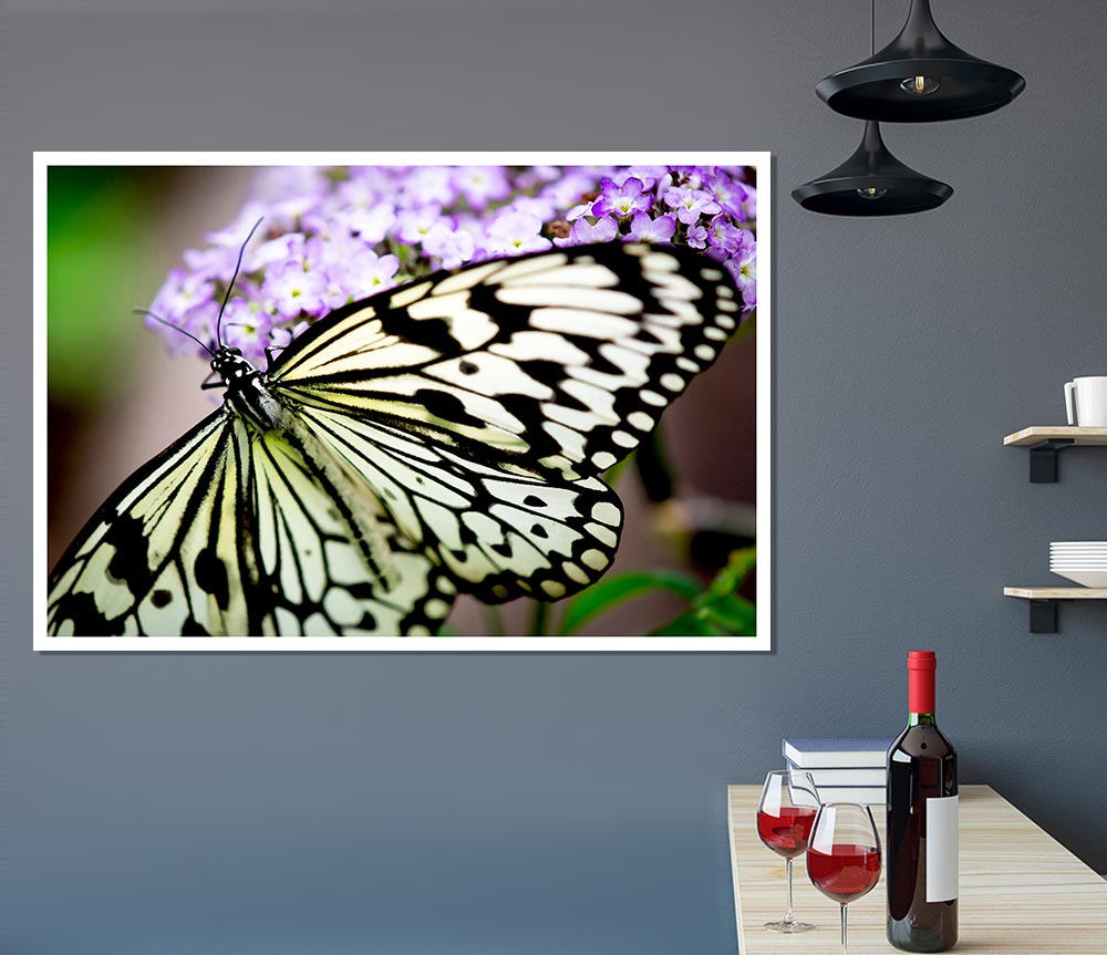 Butterfly Pattern Print Poster Wall Art