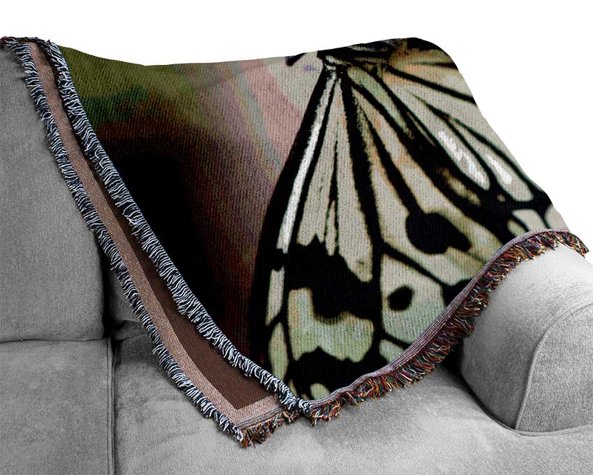 Butterfly Pattern Woven Blanket