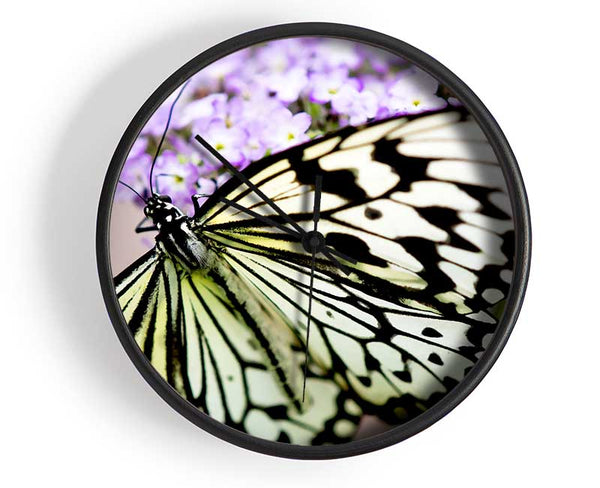 Butterfly Pattern Clock - Wallart-Direct UK