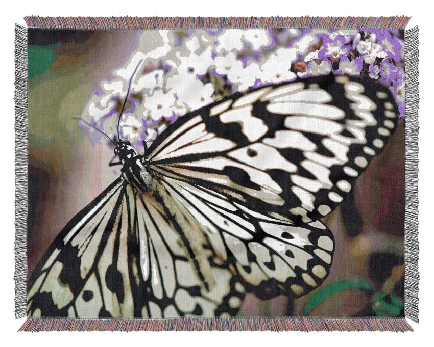 Butterfly Pattern Woven Blanket