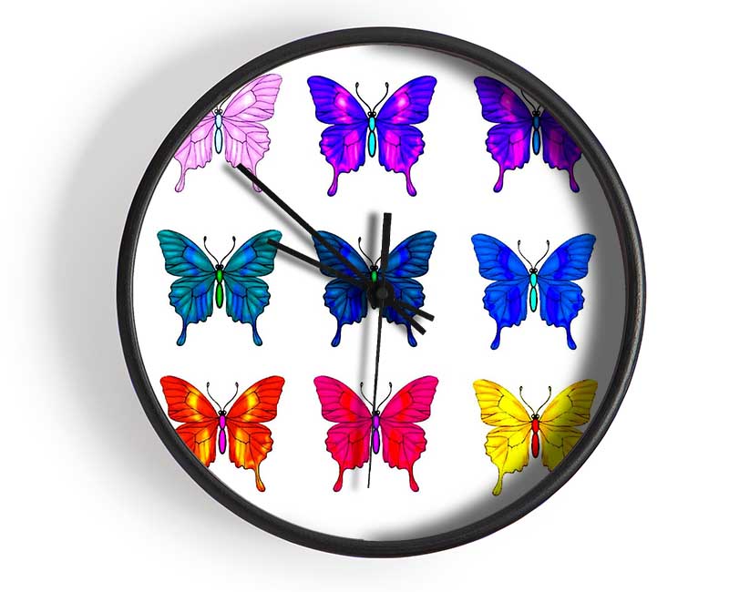 Butterfly Tribe Clock - Wallart-Direct UK