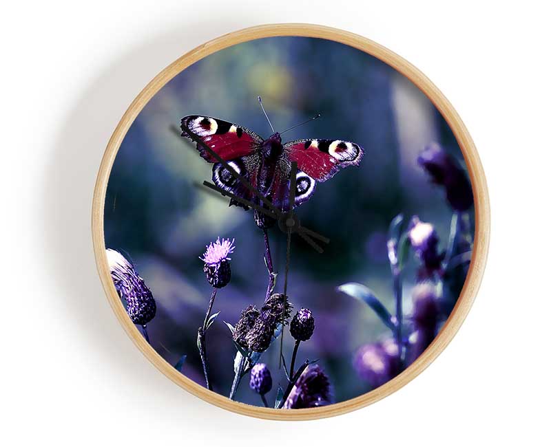 Butterfly With Open Wings Clock - Wallart-Direct UK