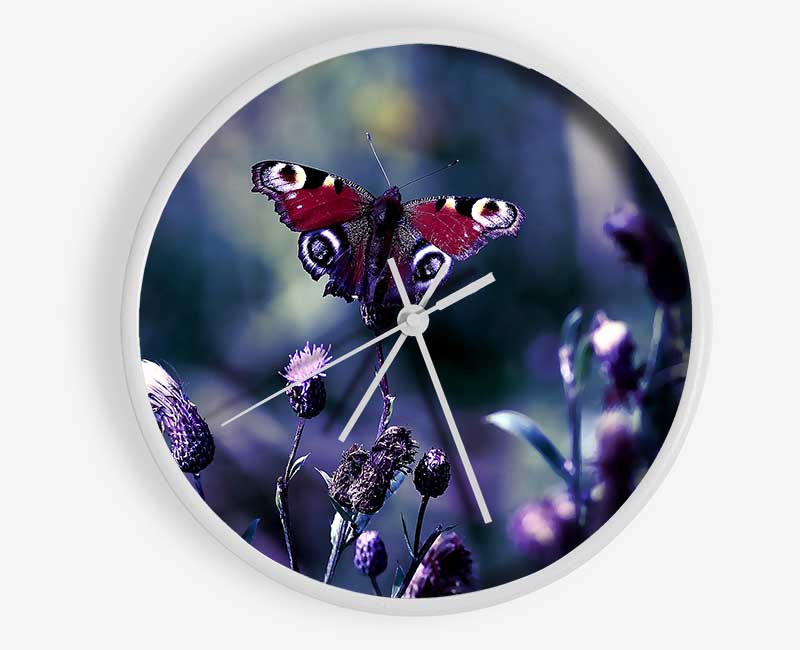 Butterfly With Open Wings Clock - Wallart-Direct UK