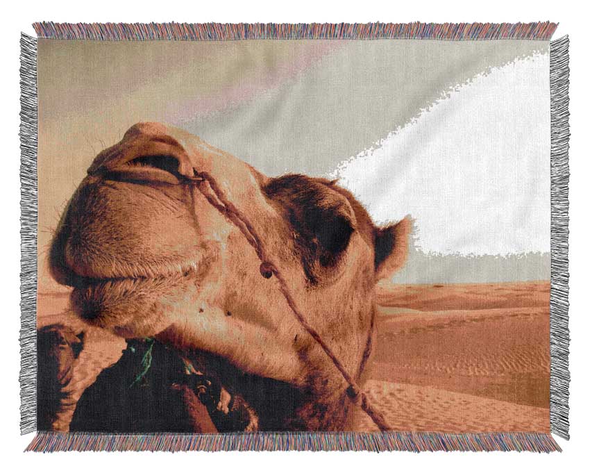 Camel Smile Woven Blanket