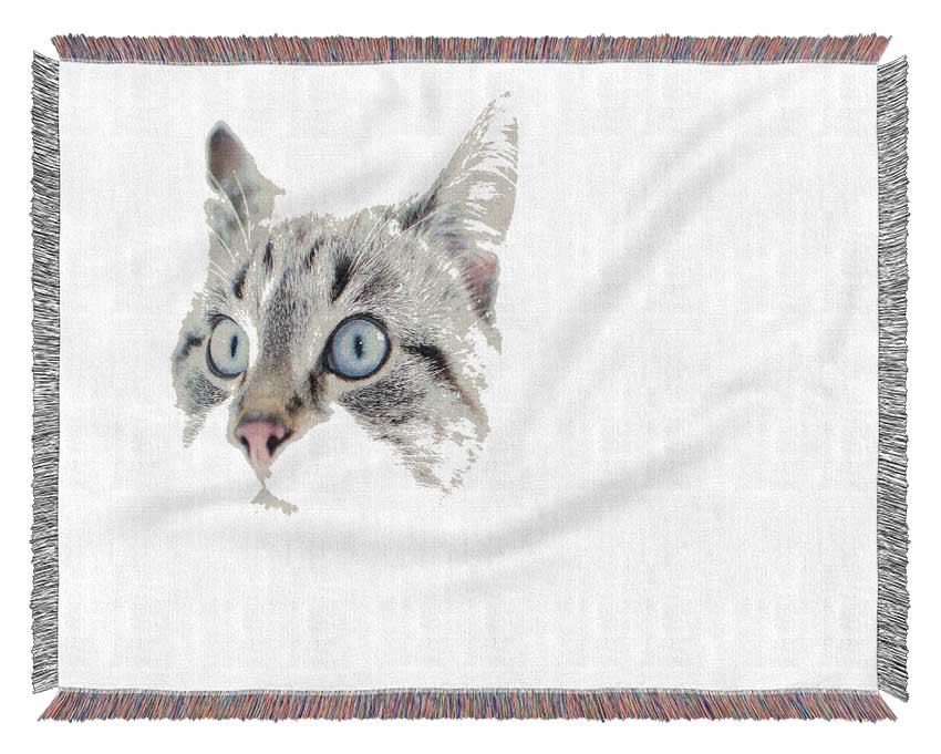 Cat Snow Woven Blanket