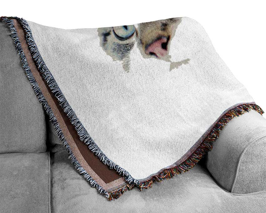 Cat Snow Woven Blanket