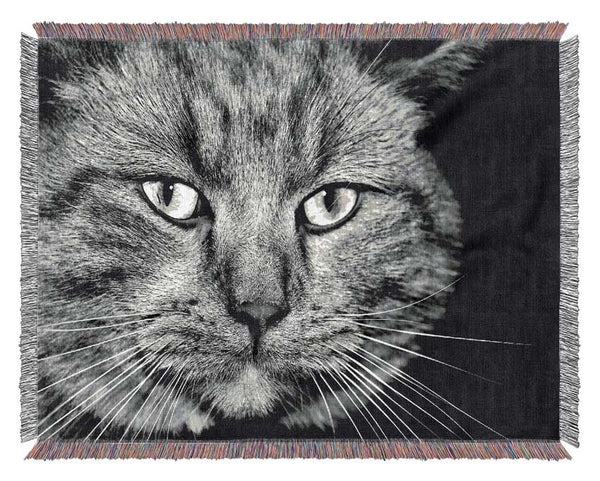 Cat Stare Woven Blanket