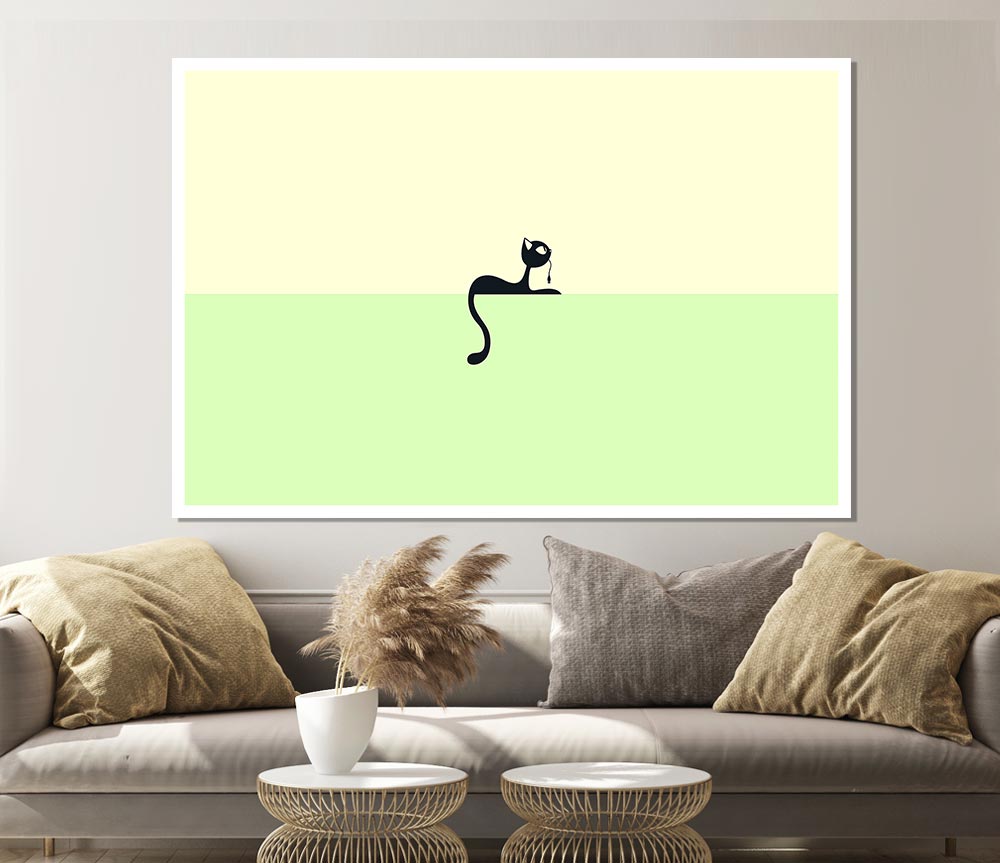 Cat Tail Print Poster Wall Art