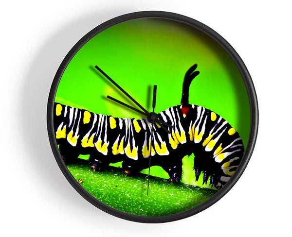 Caterpillar Macro Clock - Wallart-Direct UK