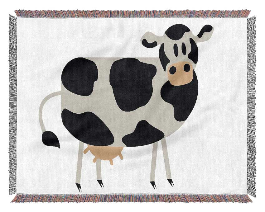 Cow Stare Woven Blanket