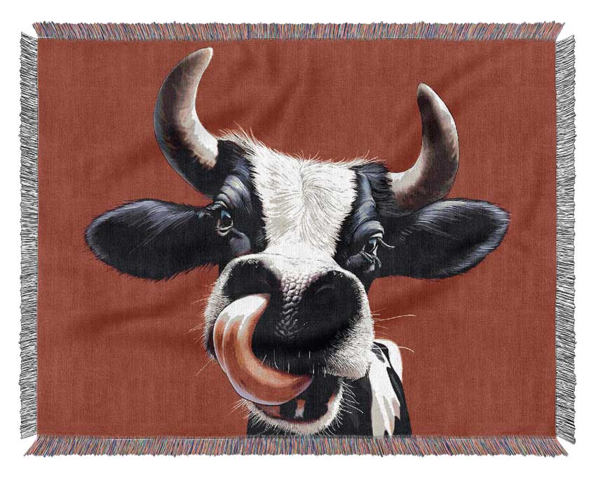 Cow You Do This Woven Blanket