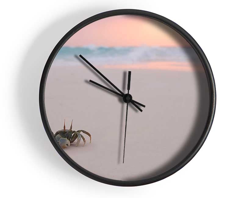 Crab On Beach Clock - Wallart-Direct UK